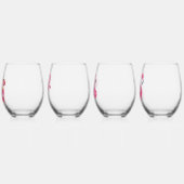 Stemless Flamingo wijnglazen Wijnglas Zonder Voet (Links)