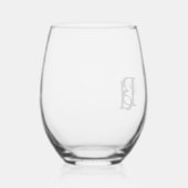 Stemless wijnglas Abstracte kunst zwart wit goud Wijnglas Zonder Voet (Rechts)