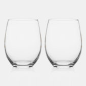 Stemless wine glass set, Modern personalized Wijnglas Zonder Voet (Links)