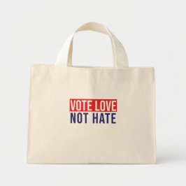 Stemliefde niet haten mini tote bag