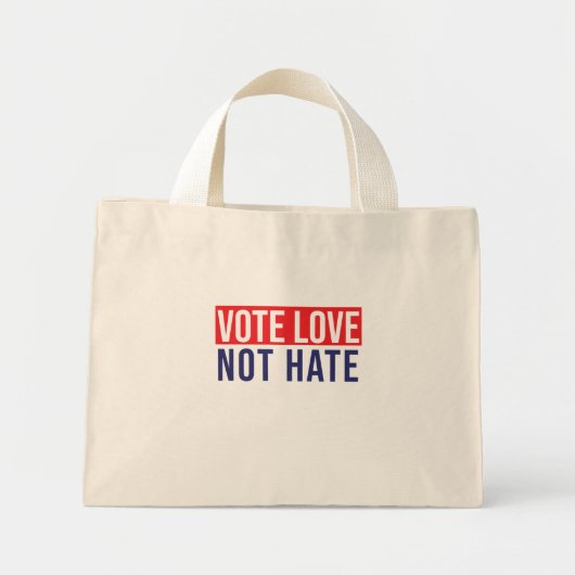 Stemliefde niet haten mini tote bag (Voorkant)