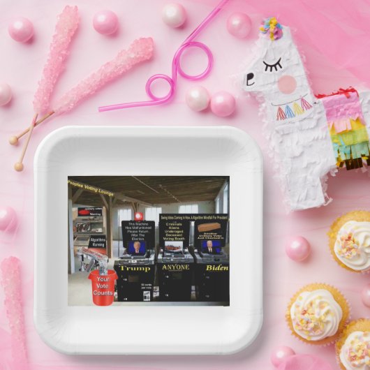 stemlounge bevolking papieren bordje (Feest)