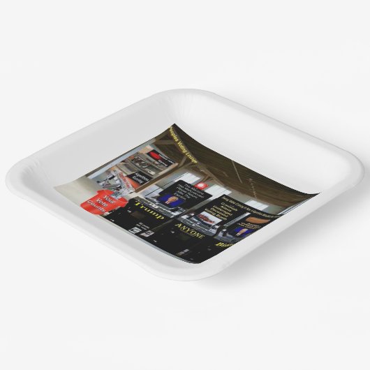 stemlounge bevolking papieren bordje (Gebogen)