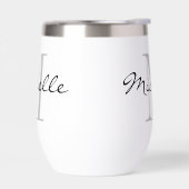 Stemloze wijn tumbler glas met aangepaste monogram (Links)