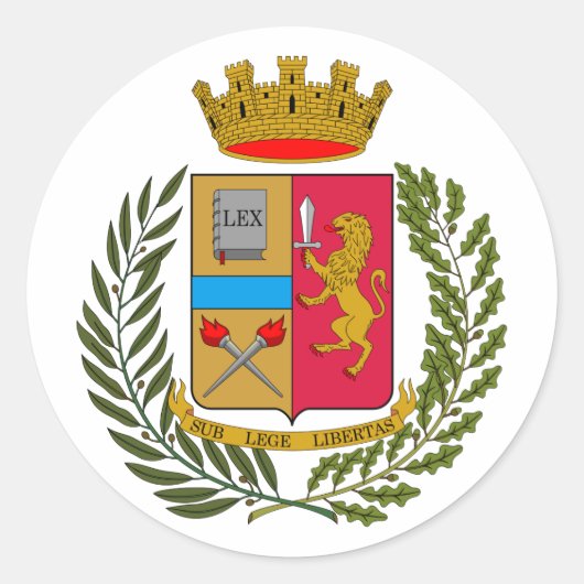 Stemma della Polizia di Stato, Italië Ronde Sticker (Voorkant)