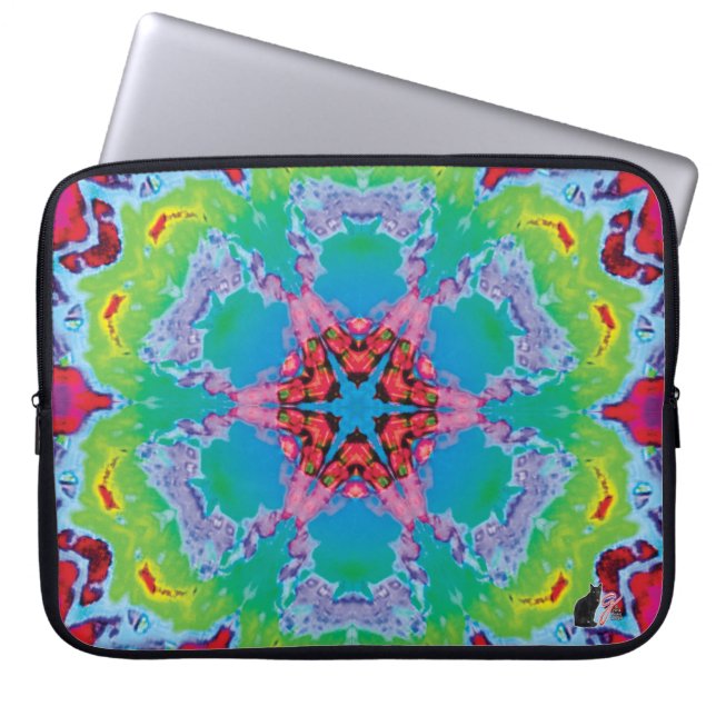 Stemma Kaleidoscoop laptophoes Laptop Sleeve (Voorkant)