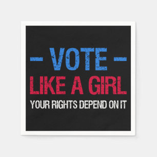 Stemmen als een meisje hangt je rechten af van het servet