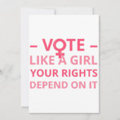Stemmen als een meisje hangt je rechten ervan af I Kaart (Voorkant)