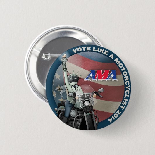 Stemmen als een motorrijder ronde button 5,7 cm (Voorkant /achterkant)