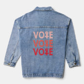 Stemmen als feministe denim jacket (Achterkant)