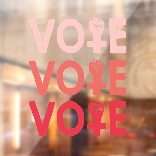 Stemmen als feministe raamsticker (Vel 2)