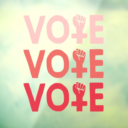 Stemmen als feministe raamsticker (Vel 3)