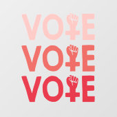 Stemmen als feministe raamsticker (Vel)