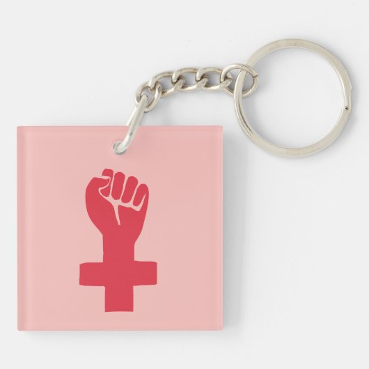 Stemmen als feministe sleutelhanger (Achterkant)