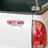 Stemmen als je stommel bent bumpersticker (Op Truck)