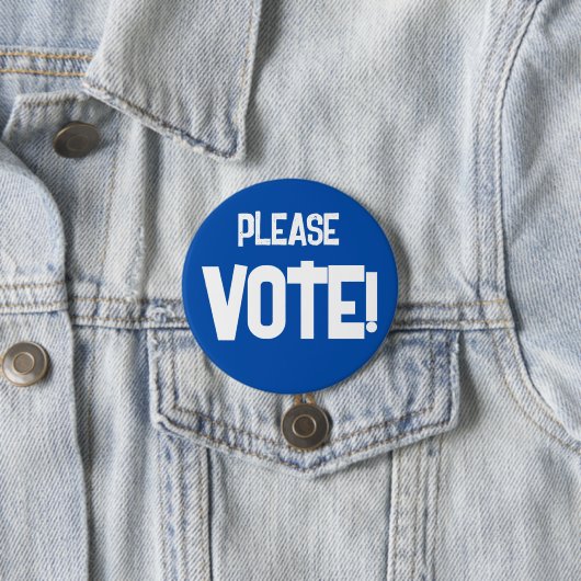 STEMMEN alsjeblieft! Blue Campaign Button (In situ)