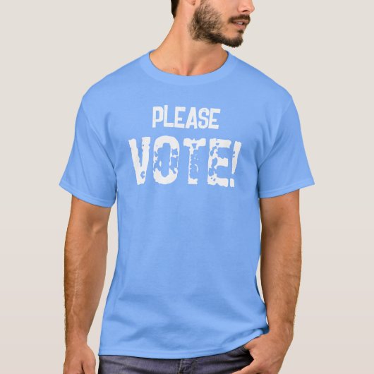 STEMMEN alsjeblieft! Mannen Shirt (Voorkant)