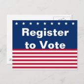 Stemmen bij patriottische sterren en strepen briefkaart (Voorkant / Achterkant)