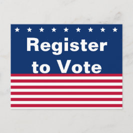 Stemmen bij patriottische sterren en strepen briefkaart