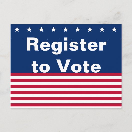 Stemmen bij patriottische sterren en strepen briefkaart (Voorkant)