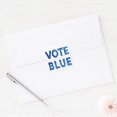 Stemmen Blauw waterverf tekst politiek Vierkante Sticker (Envelop)