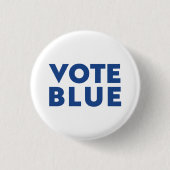 Stemmen Blauw, wit, blauwe speldknop Ronde Button 3,2 Cm (Voorkant)