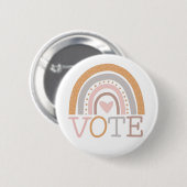 Stemmen | Cute Pastel Regenboog Tekst Ontwerp Ronde Button 5,7 Cm (Voorkant /achterkant)