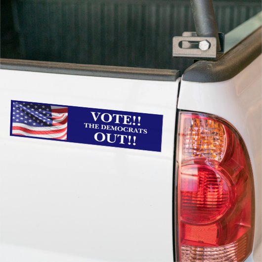 STEMMEN DE DEMOCRATEN UIT!! BUMPERSTICKER (Op Truck)