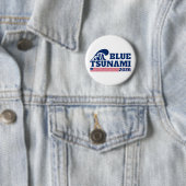 Stemmen Democraat Blue Wave 2026 Ronde Button 5,7 Cm (In situ)