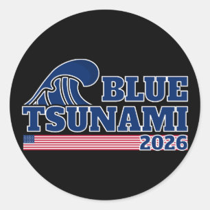 Stemmen Democraat Blue Wave 2026 Ronde Sticker
