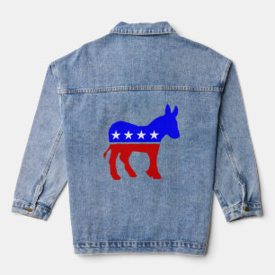 Stemmen Democrat Ezel Politiek Verkiezingen Denim Jacket