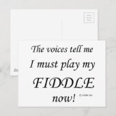 Stemmen die zeggen dat ze moeten spelen briefkaart (Voorkant / Achterkant)