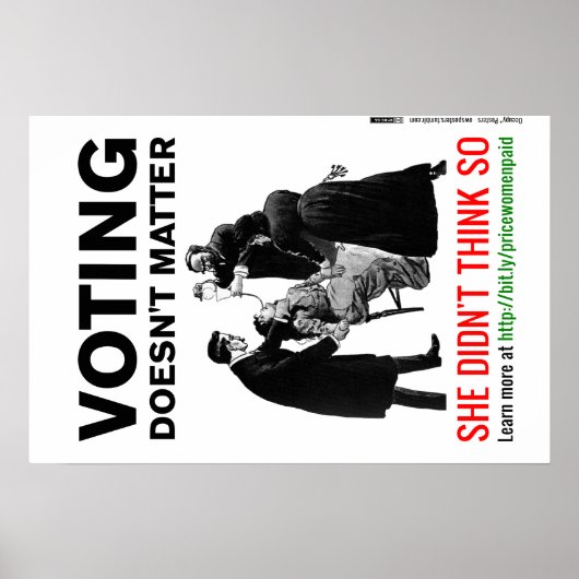 Stemmen doet er niet toe - ze vond het niet zo. poster (Voorkant)