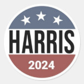 Stemmen Harris Democratische Partij Ronde Sticker (Voorkant)