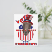 STEMMEN HERB A VORE FOR PRESIDENT! GOT BRIEFKAART (Staand voorkant)