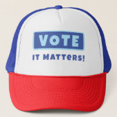 Stemmen, het maakt uit! Trucker Hat Trucker Pet (Voorkant)