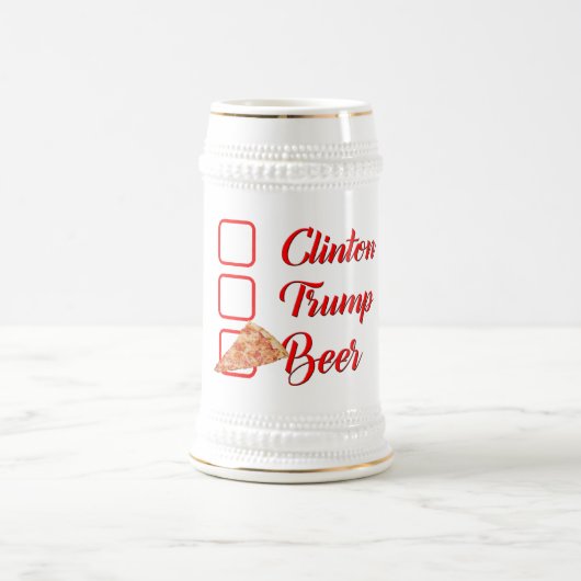 Stemmen Hillary Clinton Trump Grappige Pizza Beer  Bierpul (Center)