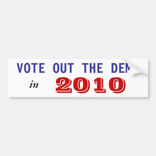 STEMMEN IN 2010 OVER DE DEMS BUMPERSTICKER (Voorkant)
