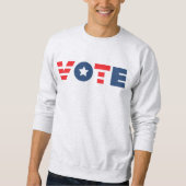 Stemmen in blauwe rode letters sweatshirt (Voorkant)