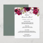 Stemmen in het bruiloft Wit bogundy groen (Voorkant / Achterkant)