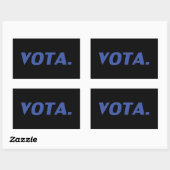 Stemmen in het Spaans blauw zwart modern politiek Rechthoekige Sticker (Vel)