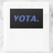 Stemmen in het Spaans blauw zwart modern politiek Rechthoekige Sticker (Tas)