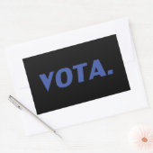 Stemmen in het Spaans blauw zwart modern politiek Rechthoekige Sticker (Envelop)