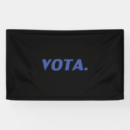 Stemmen in het Spaans blauw zwart modern politiek Spandoek