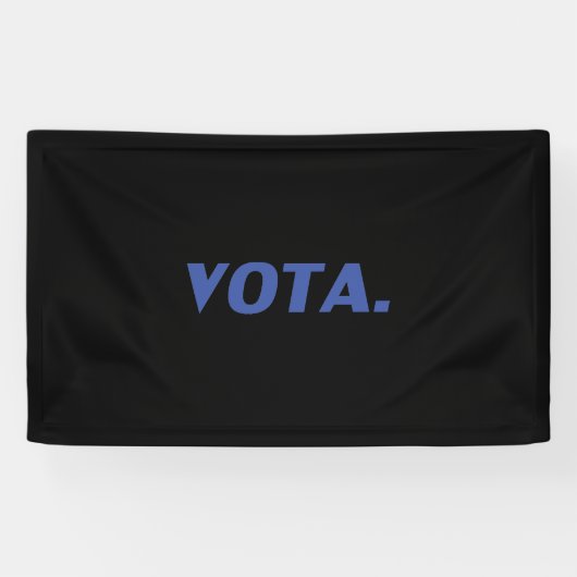 Stemmen in het Spaans blauw zwart modern politiek Spandoek (Horizontaal)