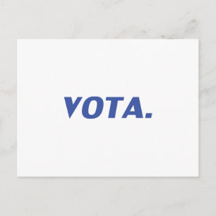 Stemmen in het Spaans Español blue white modern Briefkaart