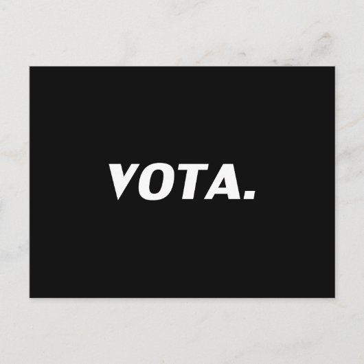 Stemmen in het Spaans zwart-wit moderne politieke Briefkaart (Voorkant)