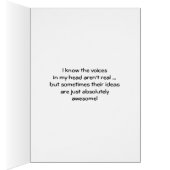 Stemmen in mijn hoofd Funny Lady Card (Binnen (Rechts))