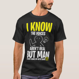 Stemmen in mijn hoofd Grappige introverte ideeën T-shirt