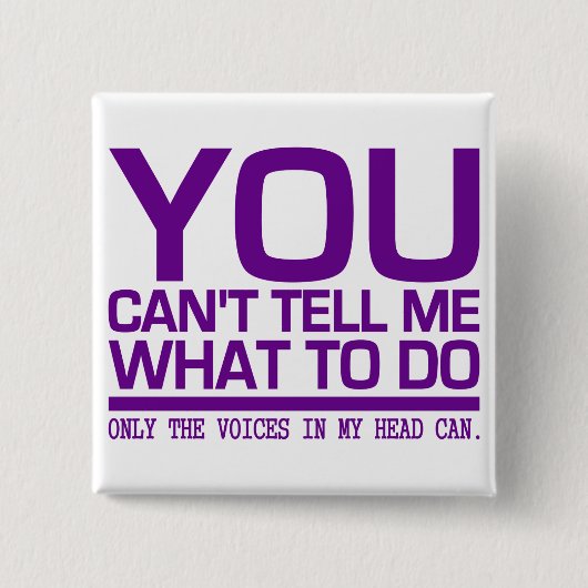 STEMMEN IN MIJN HOOFDknop Vierkante Button 5,1 Cm (Voorkant)